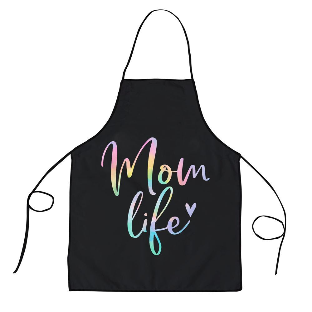 Mother's Day Apron, Mom Life Gifts For Women Mom Life Heart Mama Tie Dye Apron, Mom Gift, Mother's Day Gift, Funny Apron For Women
