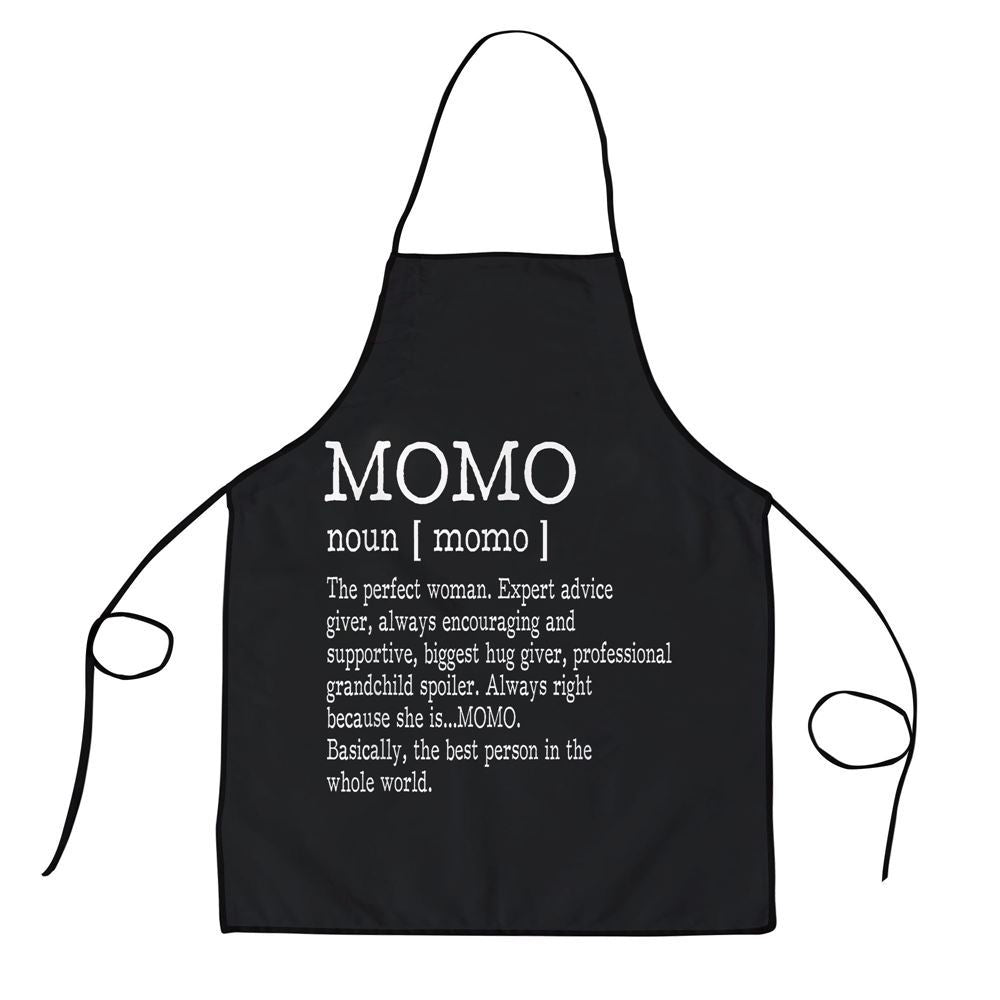 Mother's Day Apron, Momo Definition Grandma Mother Day Gifts Women Apron, Mom Gift, Mother's Day Gift, Funny Apron For Women