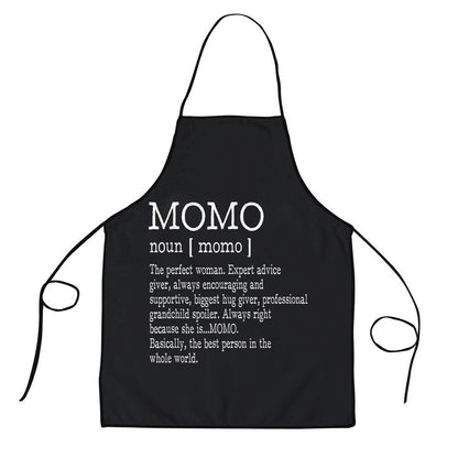 Mother's Day Apron, Momo Definition Grandma Mother Day Gifts Women Apron, Mom Gift, Mother's Day Gift, Funny Apron For Women