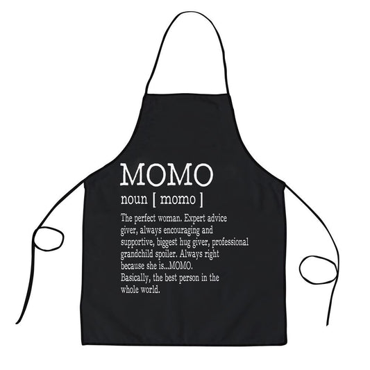 Mother's Day Apron, Momo Definition Grandma Mother Day Gifts Women Apron, Mom Gift, Mother's Day Gift, Funny Apron For Women