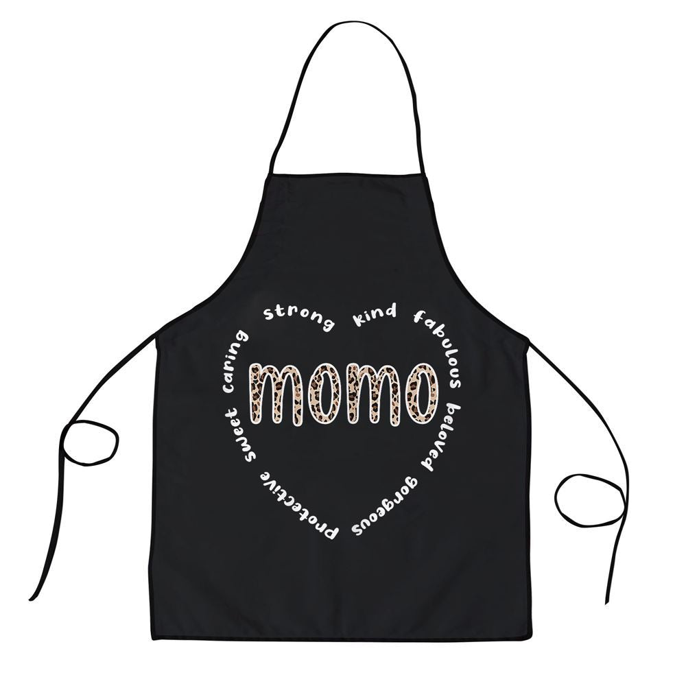 Mother's Day Apron, Momo Heart Momo Grandmother Appreciation Momo Grandma Apron, Mom Gift, Mother's Day Gift, Funny Apron For Women