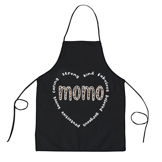 Mother's Day Apron, Momo Heart Momo Grandmother Appreciation Momo Grandma Apron, Mom Gift, Mother's Day Gift, Funny Apron For Women