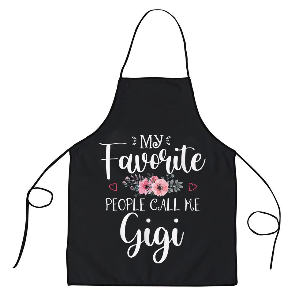 Mother's Day Apron, My Favorite People Call Me Gigi Floral Mothers Day Apron, Mom Gift, Mother's Day Gift, Funny Apron For Women