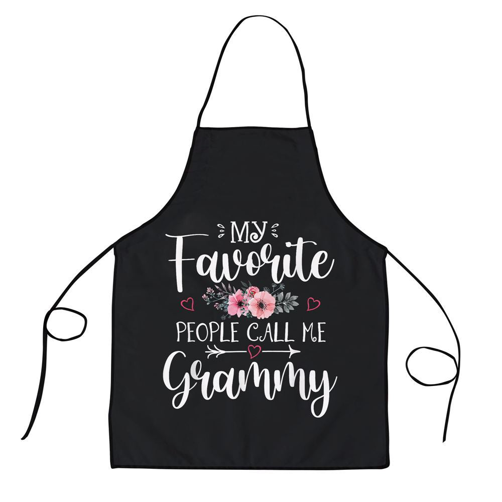Mother's Day Apron, My Favorite People Call Me Grammy Funny Floral Mothers Day Apron, Mom Gift, Mother's Day Gift, Funny Apron For Women