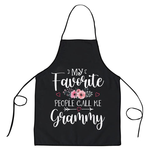 Mother's Day Apron, My Favorite People Call Me Grammy Funny Floral Mothers Day Apron, Mom Gift, Mother's Day Gift, Funny Apron For Women