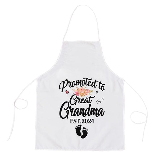 Mother's Day Apron, Promoted To Great Grandma 2024 Pregnancy Announcement Apron, Mom Gift, Mother's Day Gift, Funny Apron For Women