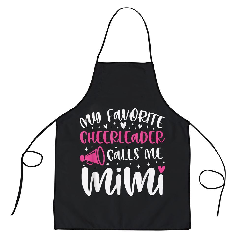 Mother's Day Apron, Proud Cheer Mimi Grandma Of A Cheerleader Mimi Apron, Mom Gift, Mother's Day Gift, Funny Apron For Women