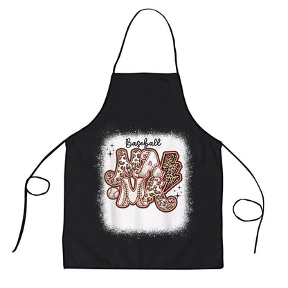 Mother's Day Apron, Softball Baseball Mom Leopard Tee Mothers Day Apron, Mom Gift, Mother's Day Gift, Funny Apron For Women