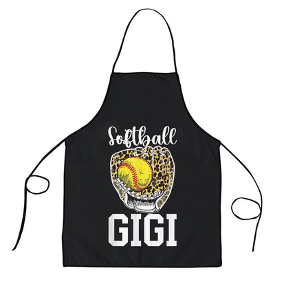 Mother's Day Apron, Softball Gigi Grandma Leopard Gigi Of A Softball Player Apron, Mom Gift, Mother's Day Gift, Funny Apron For Women