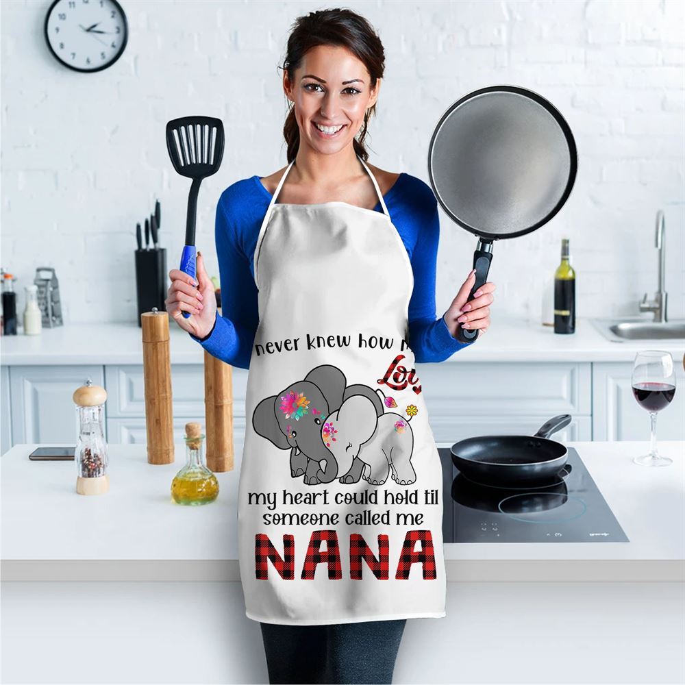 Mother's Day Apron, Someone Called Me Nana Elephants Cute Mothers Day Apron, Mom Gift, Mother's Day Gift, Funny Apron For Women