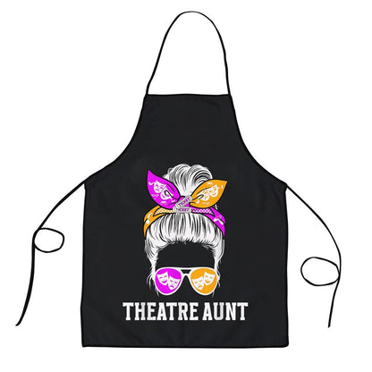 Mother's Day Apron, Theatre Aunt Messy Bun Theatre Actress Aunt Theater Auntie Apron, Mom Gift, Mother's Day Gift, Funny Apron For Women