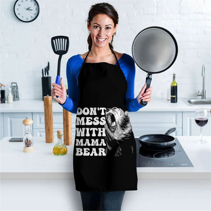 Mother's Day Apron, Womens Dont Mess With Mama Bear Funny Mothers Day Apron, Mom Gift, Mother's Day Gift, Funny Apron For Women
