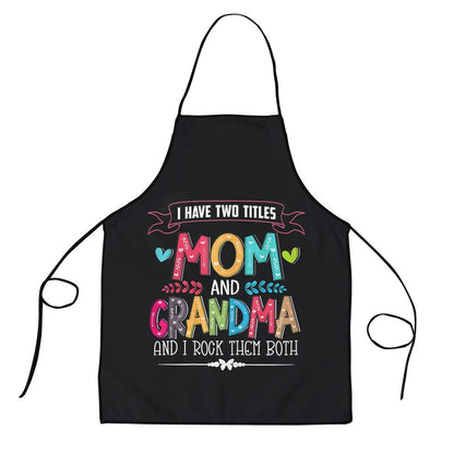 Mother's Day Apron, Womens Funny Grandmas Women Mom And Grandma I Rock Them Both Apron, Mom Gift, Mother's Day Gift, Funny Apron For Women