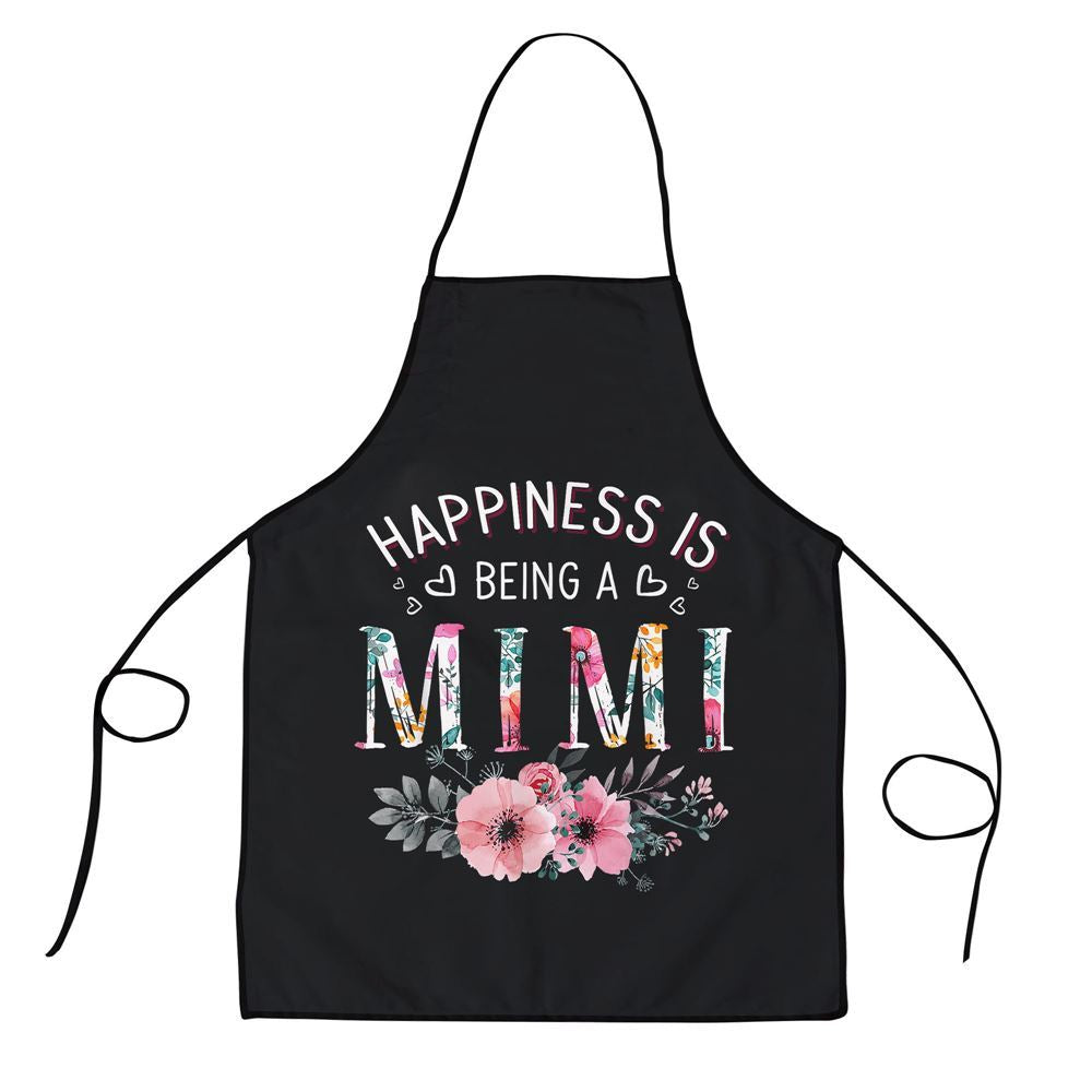 Mother's Day Apron, Womens Happiness Is Being A Mimi Announcement Mothers Day Apron, Mom Gift, Mother's Day Gift, Funny Apron For Women