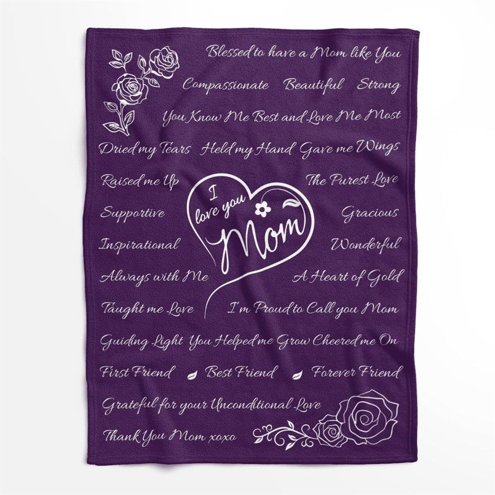 Mother's Day Blanket For Mom Blessed To Have A Mom Like You Blanket, Birthday Gift