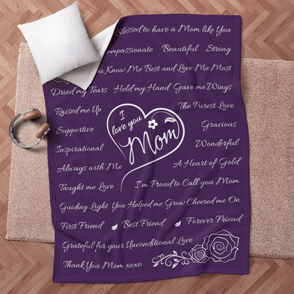 Mother's Day Blanket For Mom Blessed To Have A Mom Like You Blanket, Birthday Gift