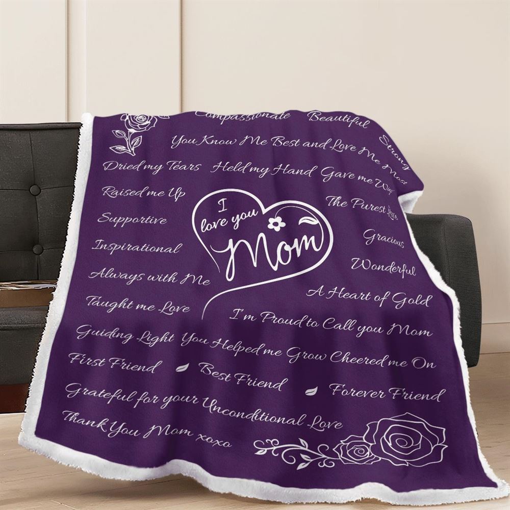 Mother's Day Blanket For Mom Blessed To Have A Mom Like You Blanket, Birthday Gift