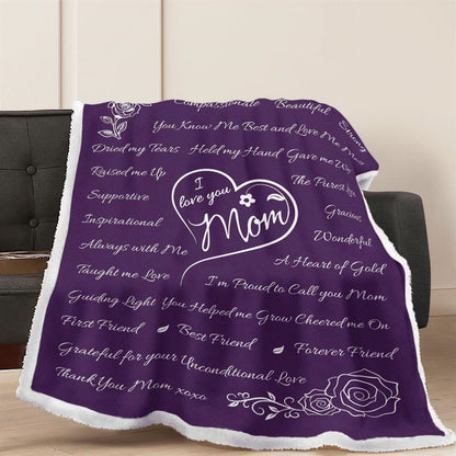 Mother's Day Blanket For Mom Blessed To Have A Mom Like You Blanket, Birthday Gift