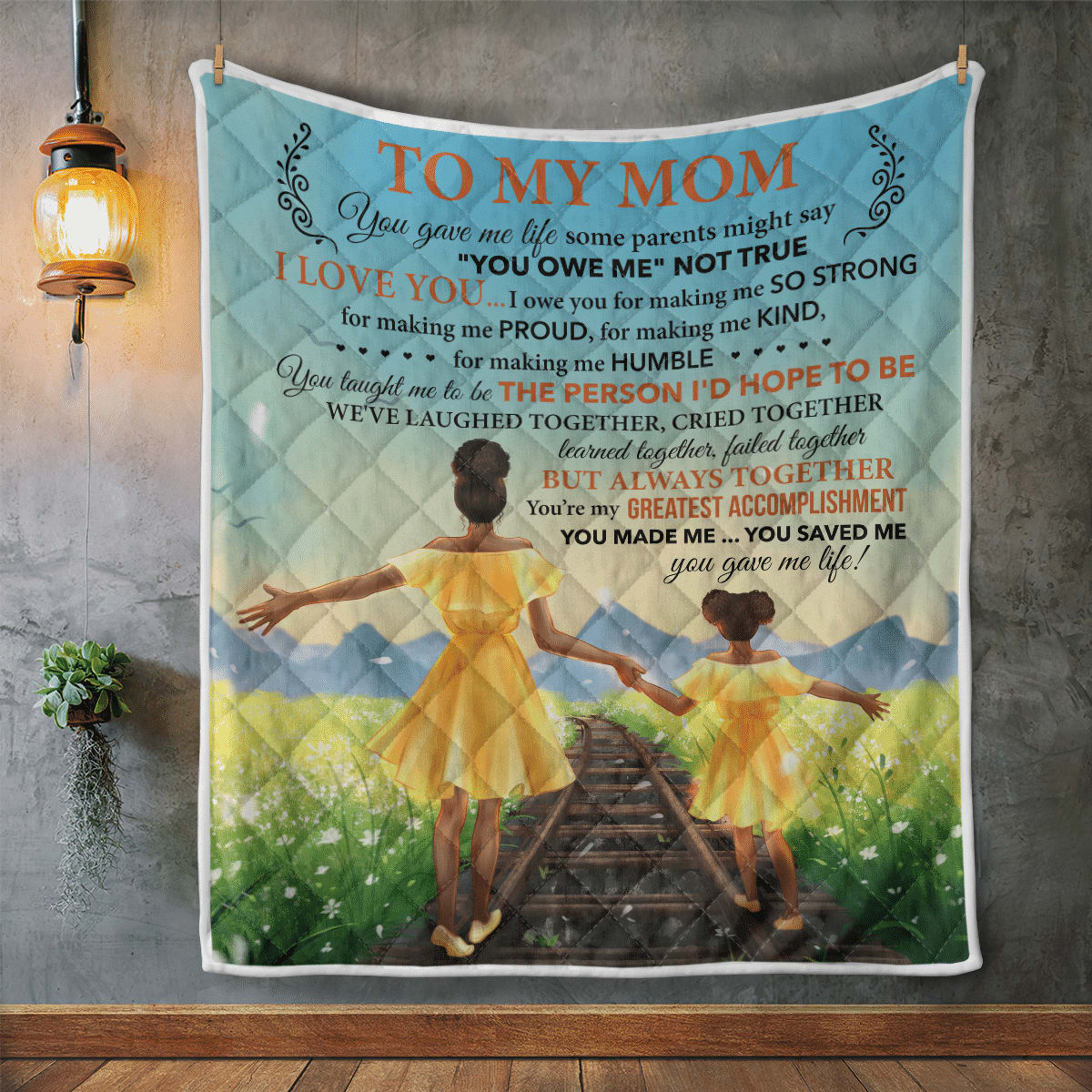 Mother's Day Blanket For Mom From Daughter To Mom Blanket From Daughter To Black Mom, Birthday Gift