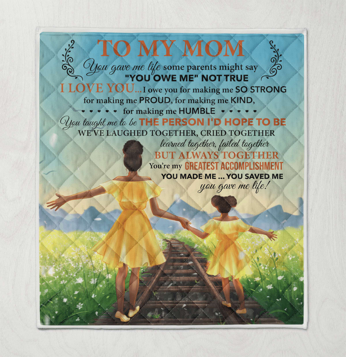 Mother's Day Blanket For Mom From Daughter To Mom Blanket From Daughter To Black Mom, Birthday Gift