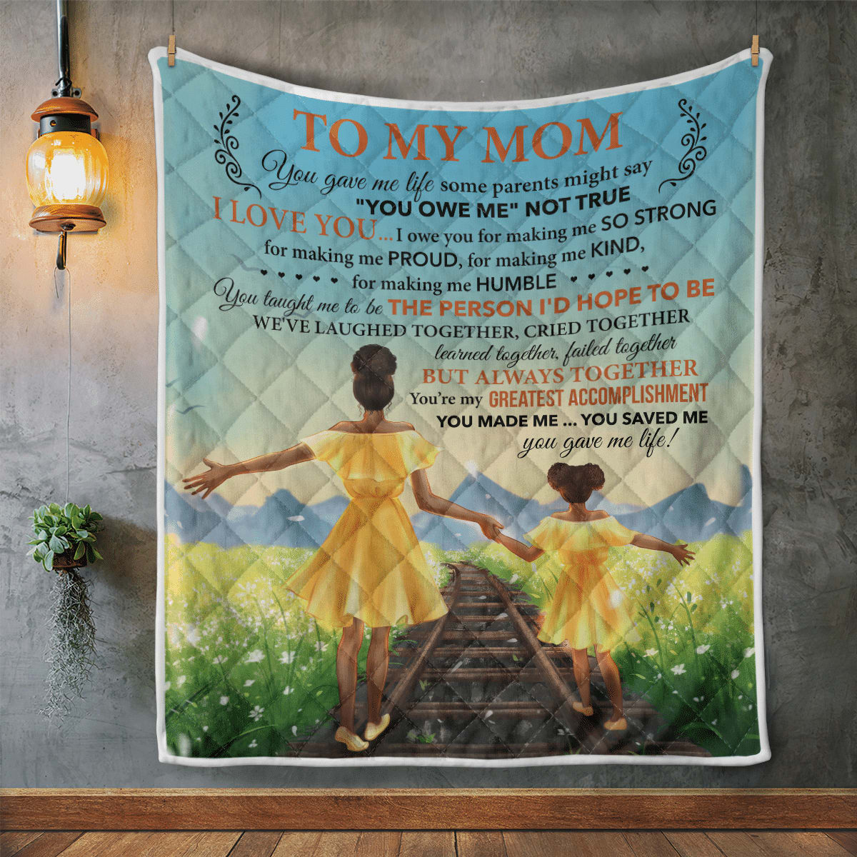 Mother's Day Blanket For Mom From Daughter To Mom Blanket From Daughter To Black Mom, Birthday Gift