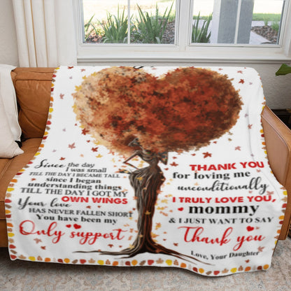 Mother's Day Blanket For Mom From Daughter To Mom Blanket From Daughter To Black Mom, Birthday Gift