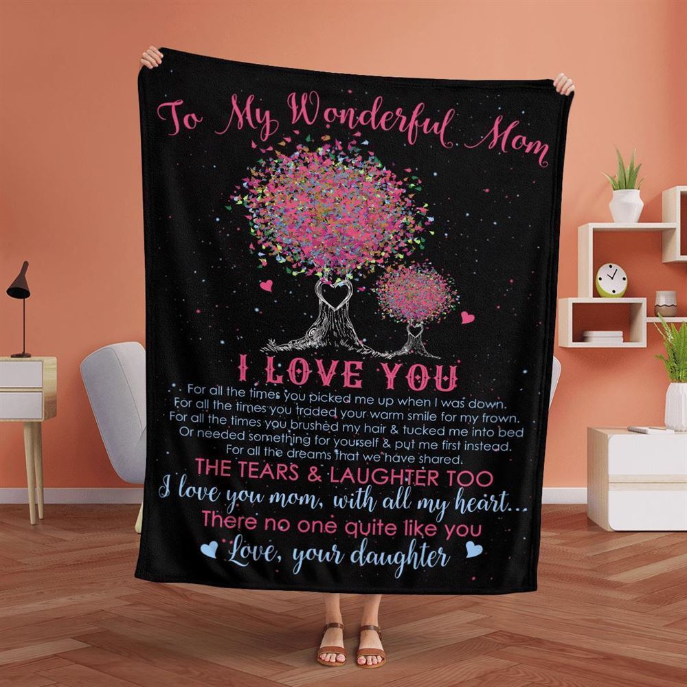 Mother's Day Blanket For Mom I Love You For All The Times Blanket Heart Tree, Birthday Gift