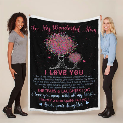 Mother's Day Blanket For Mom I Love You For All The Times Blanket Heart Tree, Birthday Gift