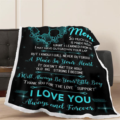 Mother's Day Blanket For Mom I Love You Forever And Always Blanket, Birthday Gift