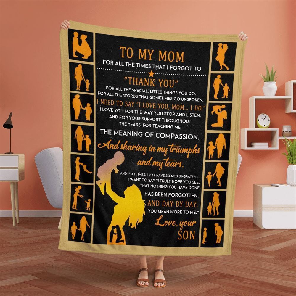 Mother's Day Blanket For Mom I Need To Say I Love You Mom Blanket From Son, Birthday Gift