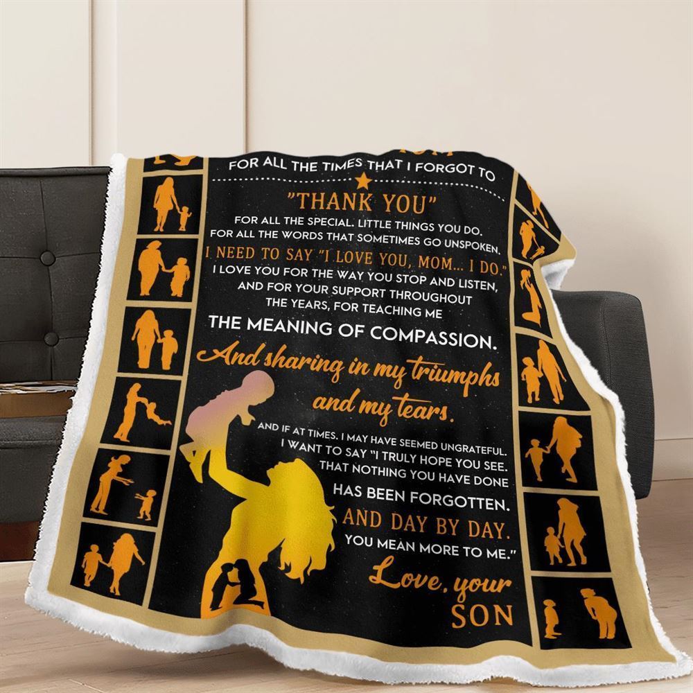 Mother's Day Blanket For Mom I Need To Say I Love You Mom Blanket From Son, Birthday Gift