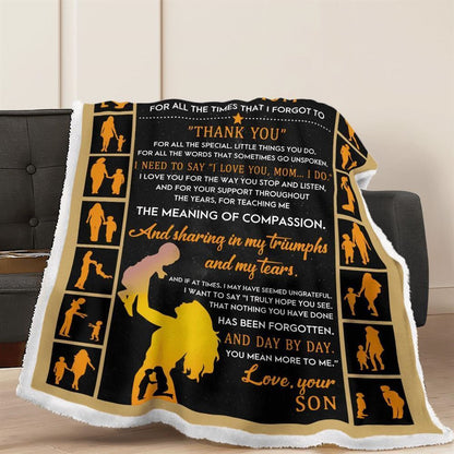 Mother's Day Blanket For Mom I Need To Say I Love You Mom Blanket From Son, Birthday Gift