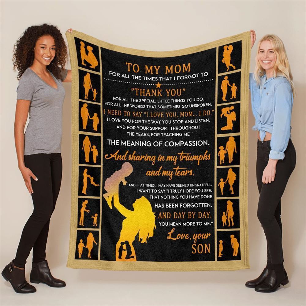 Mother's Day Blanket For Mom I Need To Say I Love You Mom Blanket From Son, Birthday Gift
