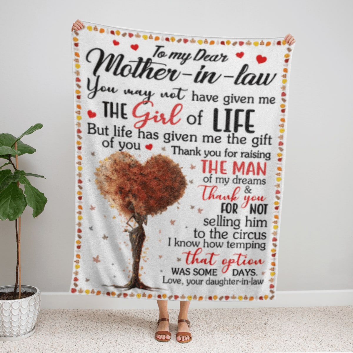 Mother's Day Mother In Law Blanket For Black Mother In Law Art Blanket From Daughter In Law, Birthday Gift