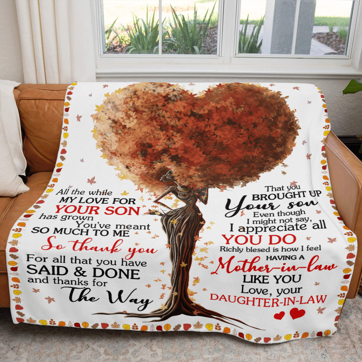 Mother's Day Mother In Law Blanket For Black Mother In Law Art Fleece Blanket, Birthday Gift