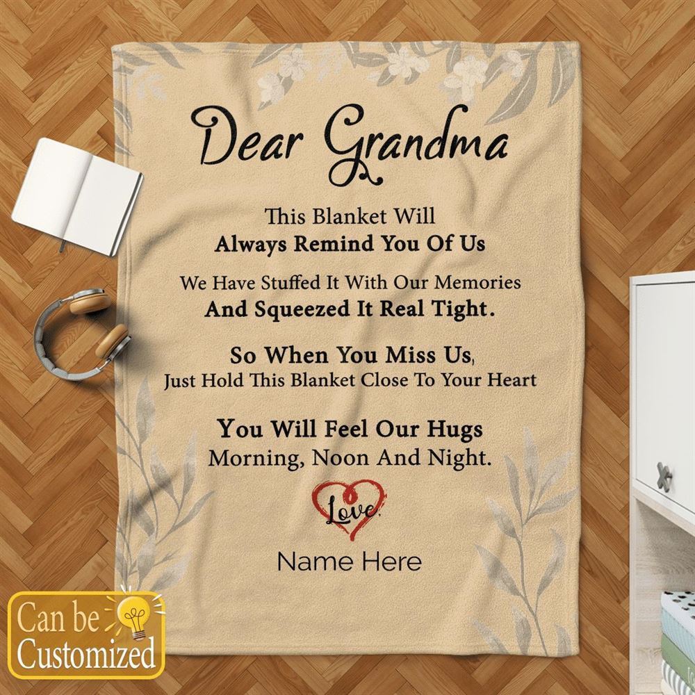 Mother's Day Personalized Blanket For Grandma This Blanket Will Always Remind You Of Us Blanket Gift For Grandma, Birthday Gift