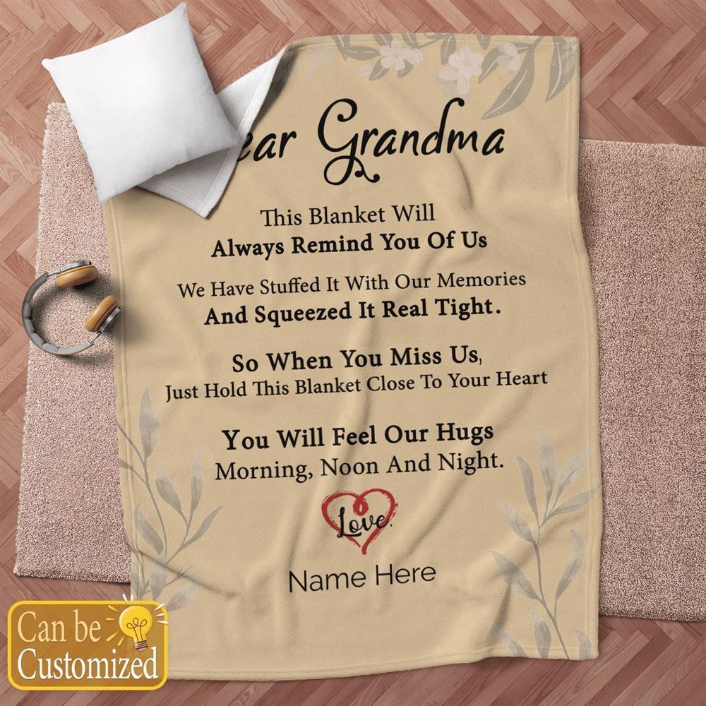 Mother's Day Personalized Blanket For Grandma This Blanket Will Always Remind You Of Us Blanket Gift For Grandma, Birthday Gift