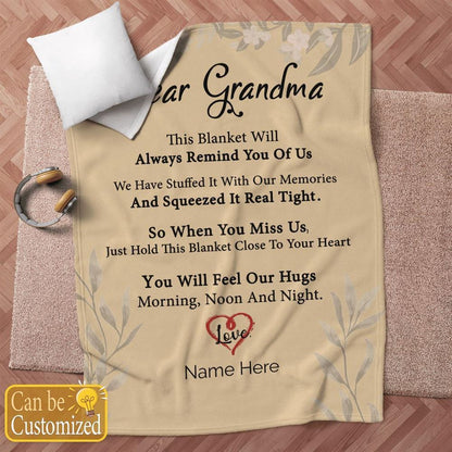 Mother's Day Personalized Blanket For Grandma This Blanket Will Always Remind You Of Us Blanket Gift For Grandma, Birthday Gift