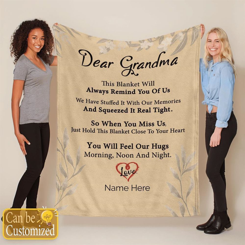 Mother's Day Personalized Blanket For Grandma This Blanket Will Always Remind You Of Us Blanket Gift For Grandma, Birthday Gift