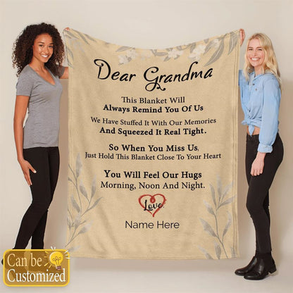 Mother's Day Personalized Blanket For Grandma This Blanket Will Always Remind You Of Us Blanket Gift For Grandma, Birthday Gift