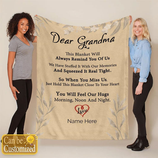 Mother's Day Personalized Blanket For Grandma This Blanket Will Always Remind You Of Us Blanket Gift For Grandma, Birthday Gift