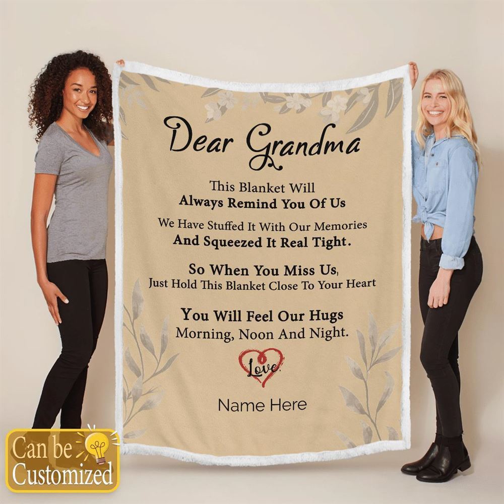 Mother's Day Personalized Blanket For Grandma This Blanket Will Always Remind You Of Us Blanket Gift For Grandma, Birthday Gift