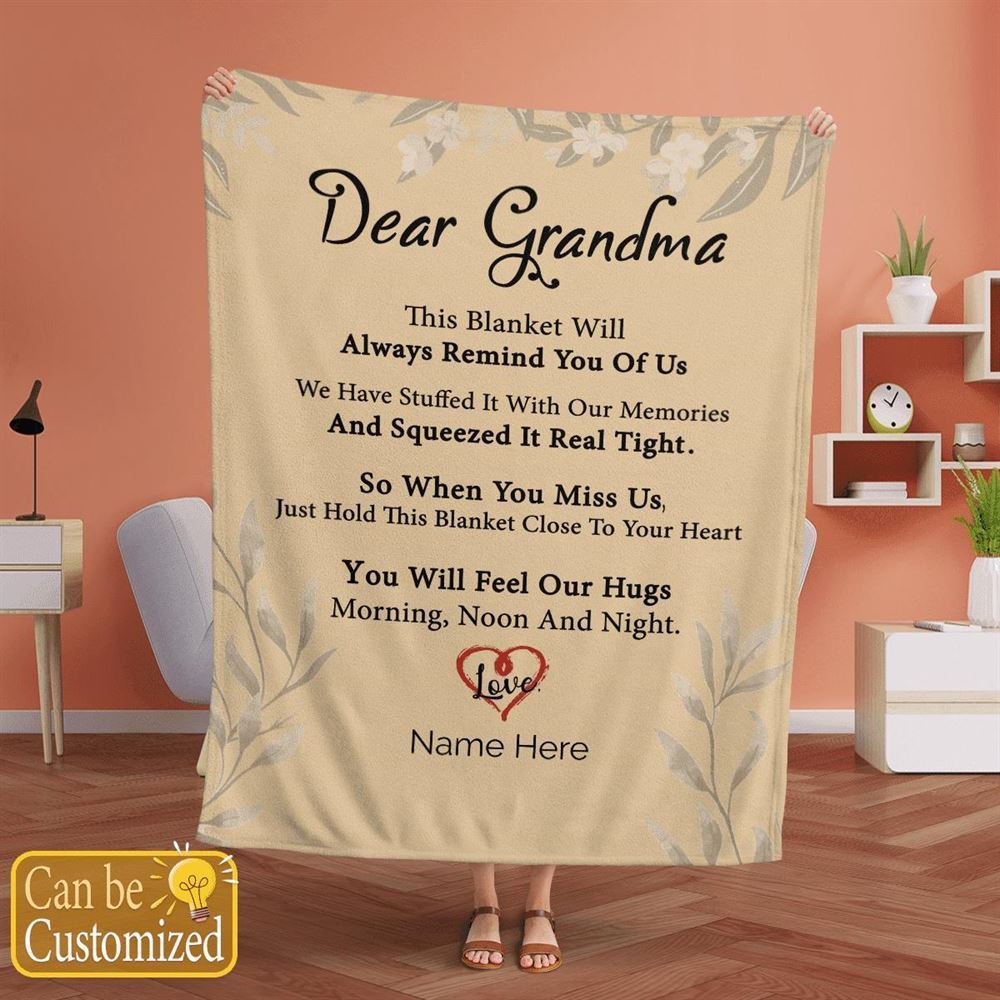 Mother's Day Personalized Blanket For Grandma This Blanket Will Always Remind You Of Us Blanket Gift For Grandma, Birthday Gift