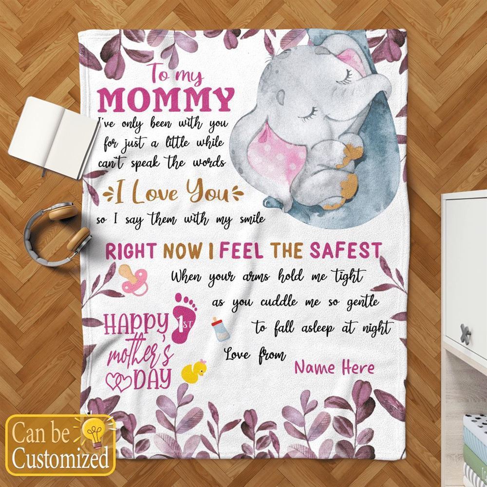 Mother's Day Personalized Gift For New Mom Blanket 1St Mothers Day Blanket, Birthday Gift