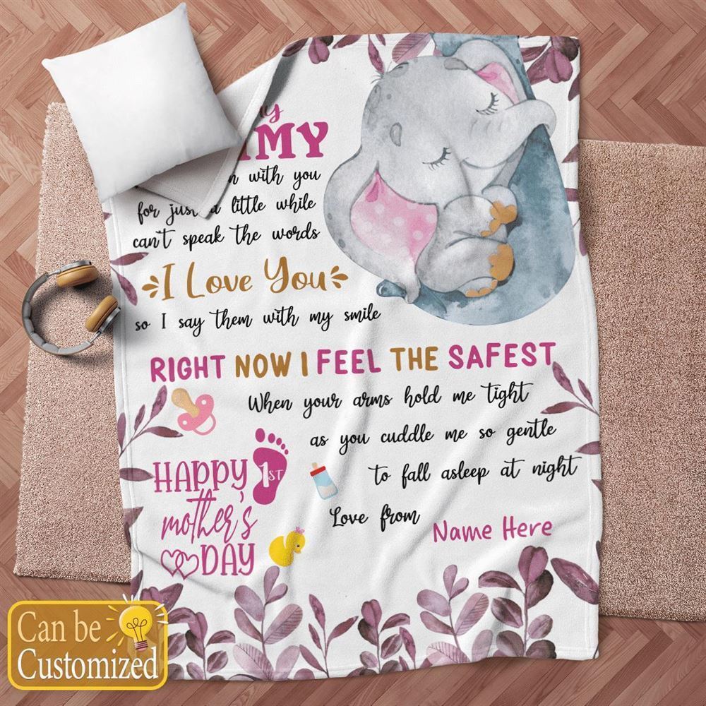 Mother's Day Personalized Gift For New Mom Blanket 1St Mothers Day Blanket, Birthday Gift