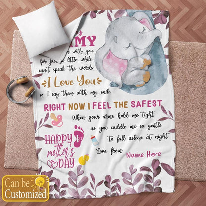 Mother's Day Personalized Gift For New Mom Blanket 1St Mothers Day Blanket, Birthday Gift