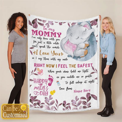 Mother's Day Personalized Gift For New Mom Blanket 1St Mothers Day Blanket, Birthday Gift