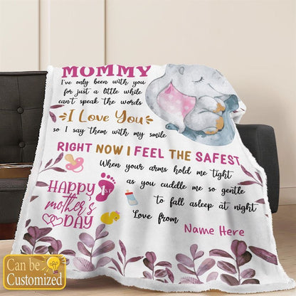 Mother's Day Personalized Gift For New Mom Blanket 1St Mothers Day Blanket, Birthday Gift