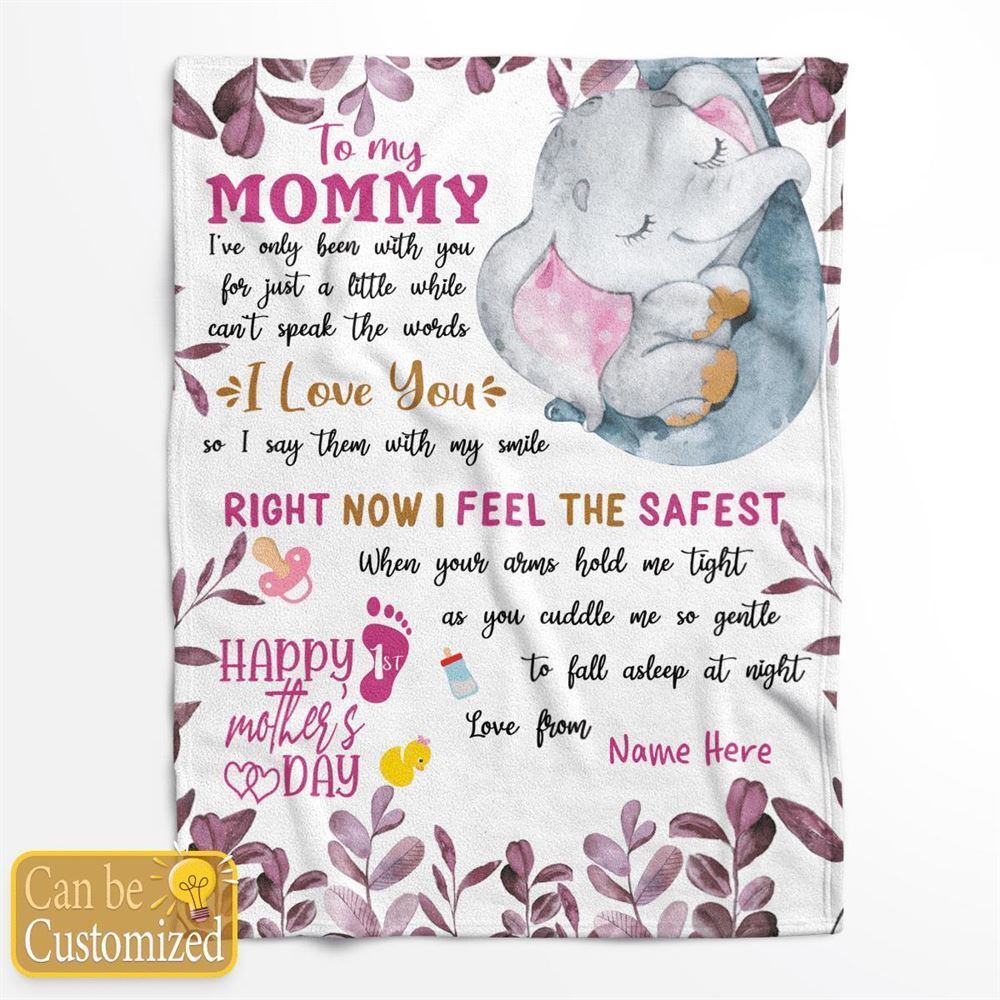 Mother's Day Personalized Gift For New Mom Blanket 1St Mothers Day Blanket, Birthday Gift