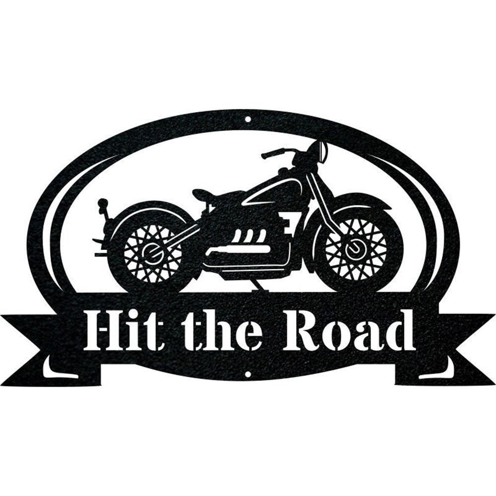 Motorcycle Metal Sign, Metal Garage Sign, Steel Metal Art, Fathers Day Gift, Motor Bike Metal Sign